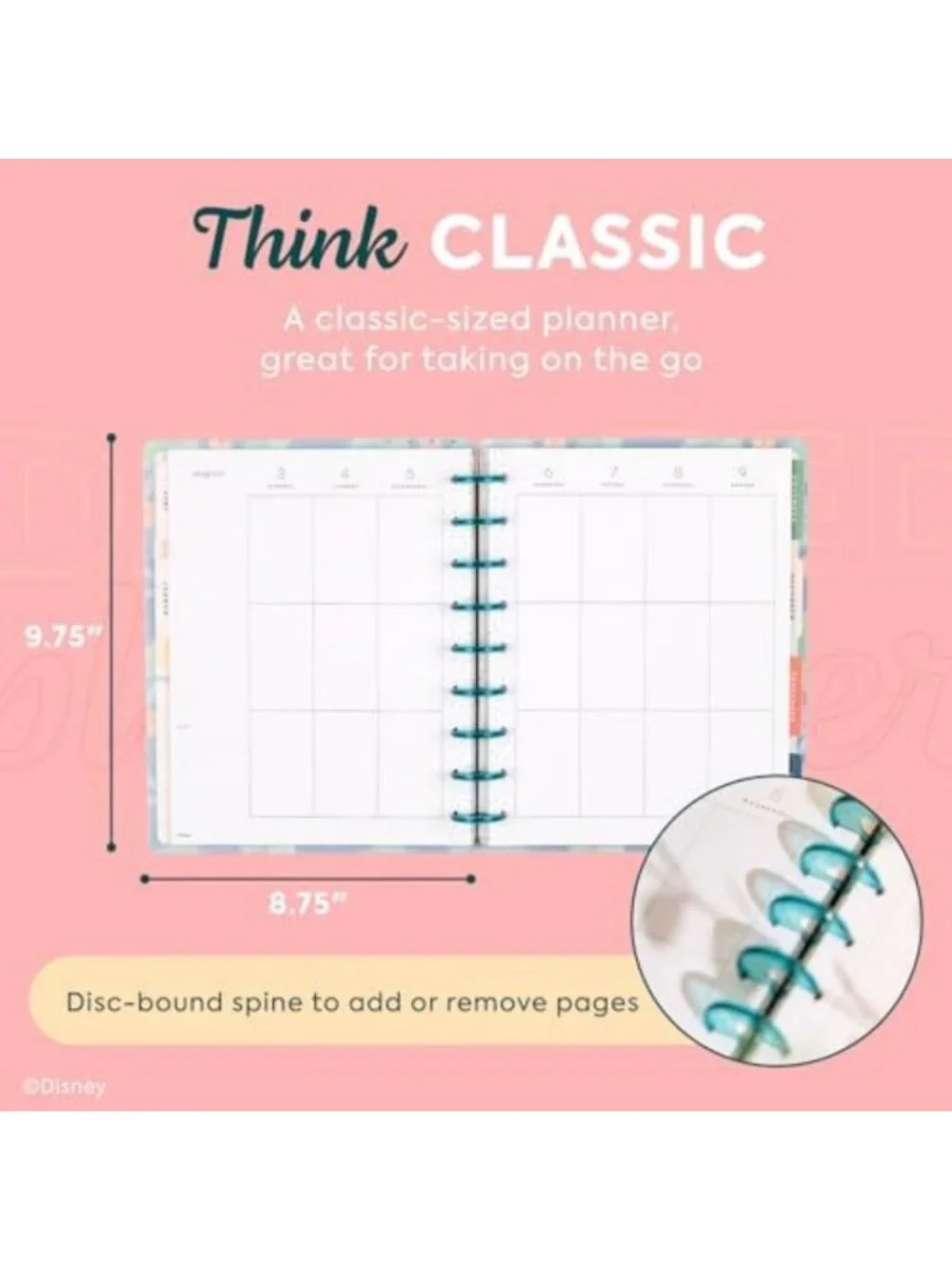 Disney Moana 12-Month Planner | Disc-Bound Organizer | Cute & Functional Design